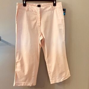 NWT Basic Editions Womens Light Pink Capris Size 12